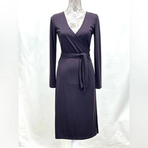 Kenneth Cole eggplant wrap dress size‎ small excellent condition